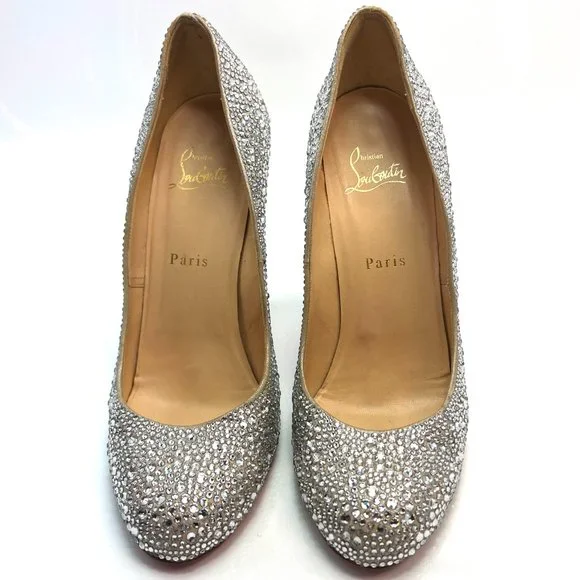 🌷❤️‍🔥FINAL SALE 🔥 NO OFFERS🌷Christian Louboutin Lady Lynch Swarovski 38.5 - Picture 3 of 9